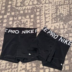 Nike Pro Black Shorts – Set of 2 (XS & S)